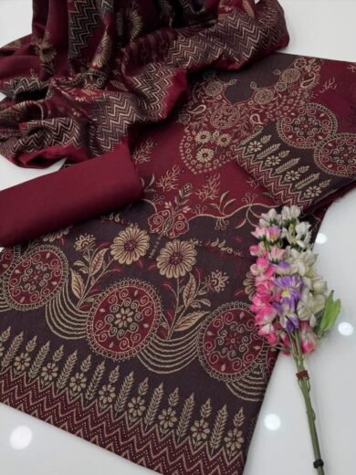 Wool Jaquard 3Pc Dress