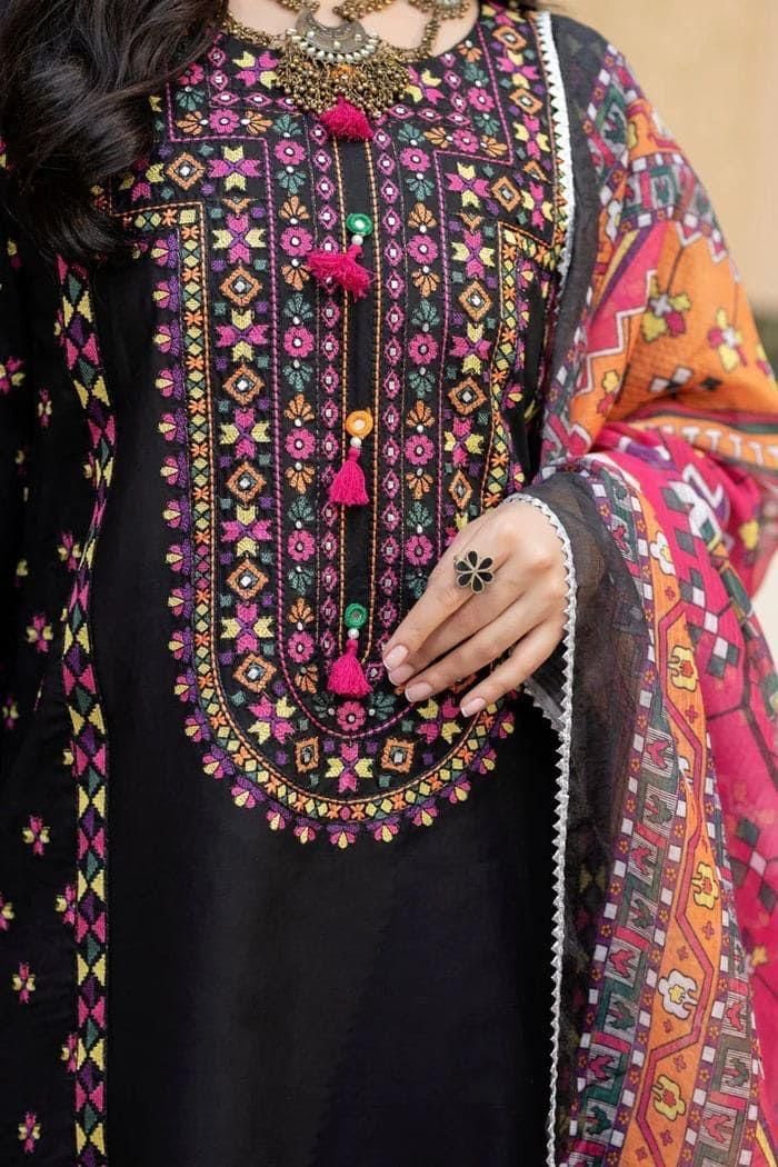 Unstitch Dhanak 3PC Dress - Image 2