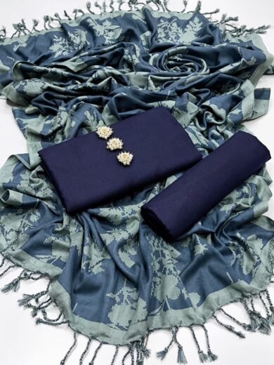 Original Khaadi Both-Side Jacquard Shawl 3PC Suit