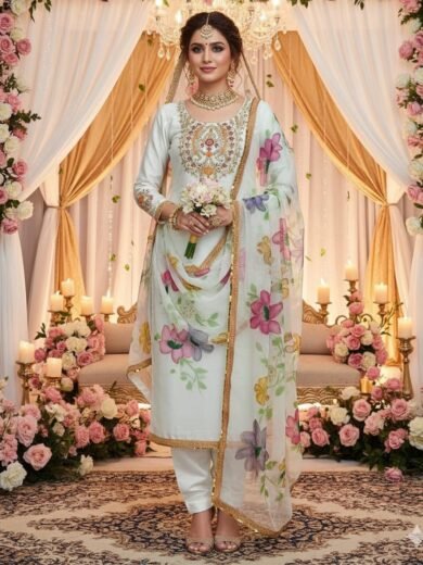 PAINT Collection – Indian Organza Heavy Handwork 3PC Suit