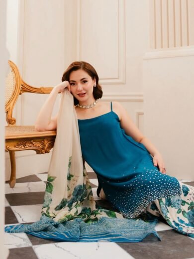 Shamoze Silk 3-Piece Digital Print Dress