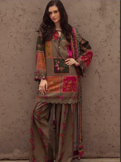 Charizma Hit Code Shamooz Silk Digital Print 3-Piece Suit