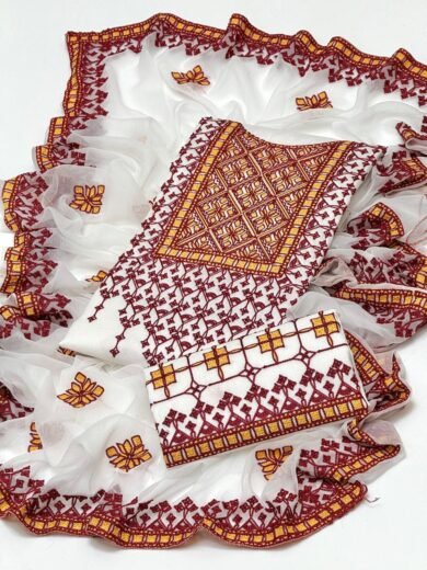 Aari Balochi Embroidered 3PC Cotton Lawn Dress