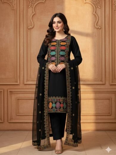 Anillas Sequence Embroidered Lawn Cotton 3PC Suit