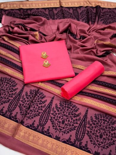 Summer Wear Lawn Cotton 3PC Suit with Jacquard Broshia Shawl