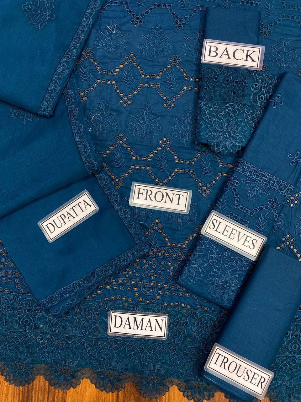 Heavy Embroidered Lawn Suit with Chikankari & Chiffon Dupatta - Image 2