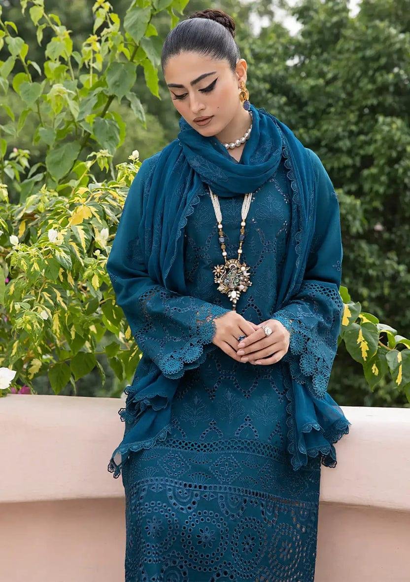 Heavy Embroidered Lawn Suit with Chikankari & Chiffon Dupatta - Image 5